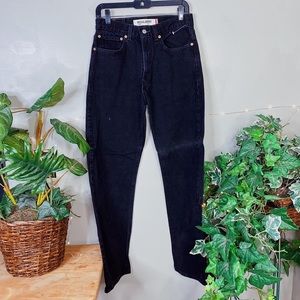 90s Vintage Levi's Black High Waisted 505 Regular Fit Denim Jeans